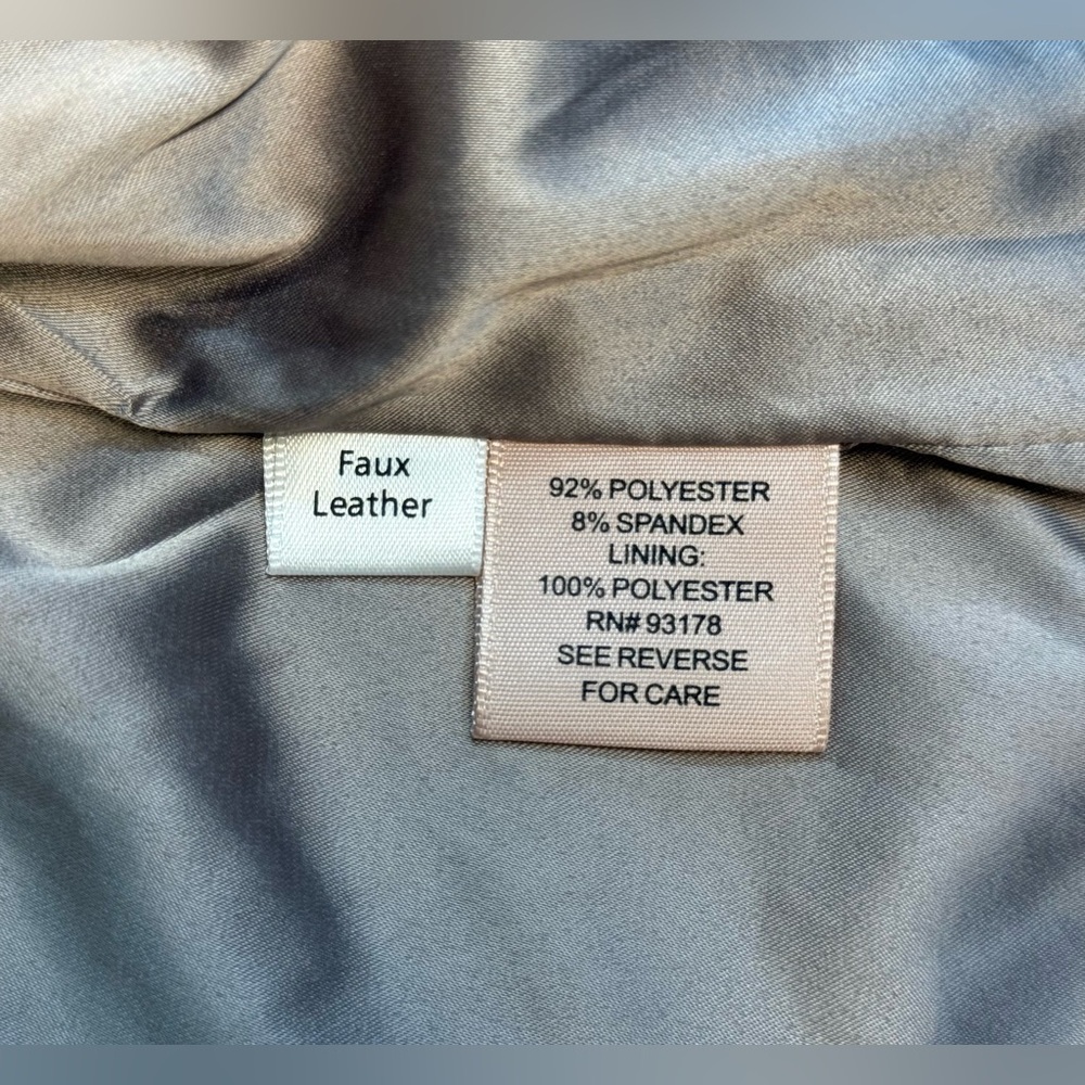 PHILOSOPHY Faux Leather/Suede Zip Up Moto Bomber Jacket Size XS in Taupe - Picture 13 of 15